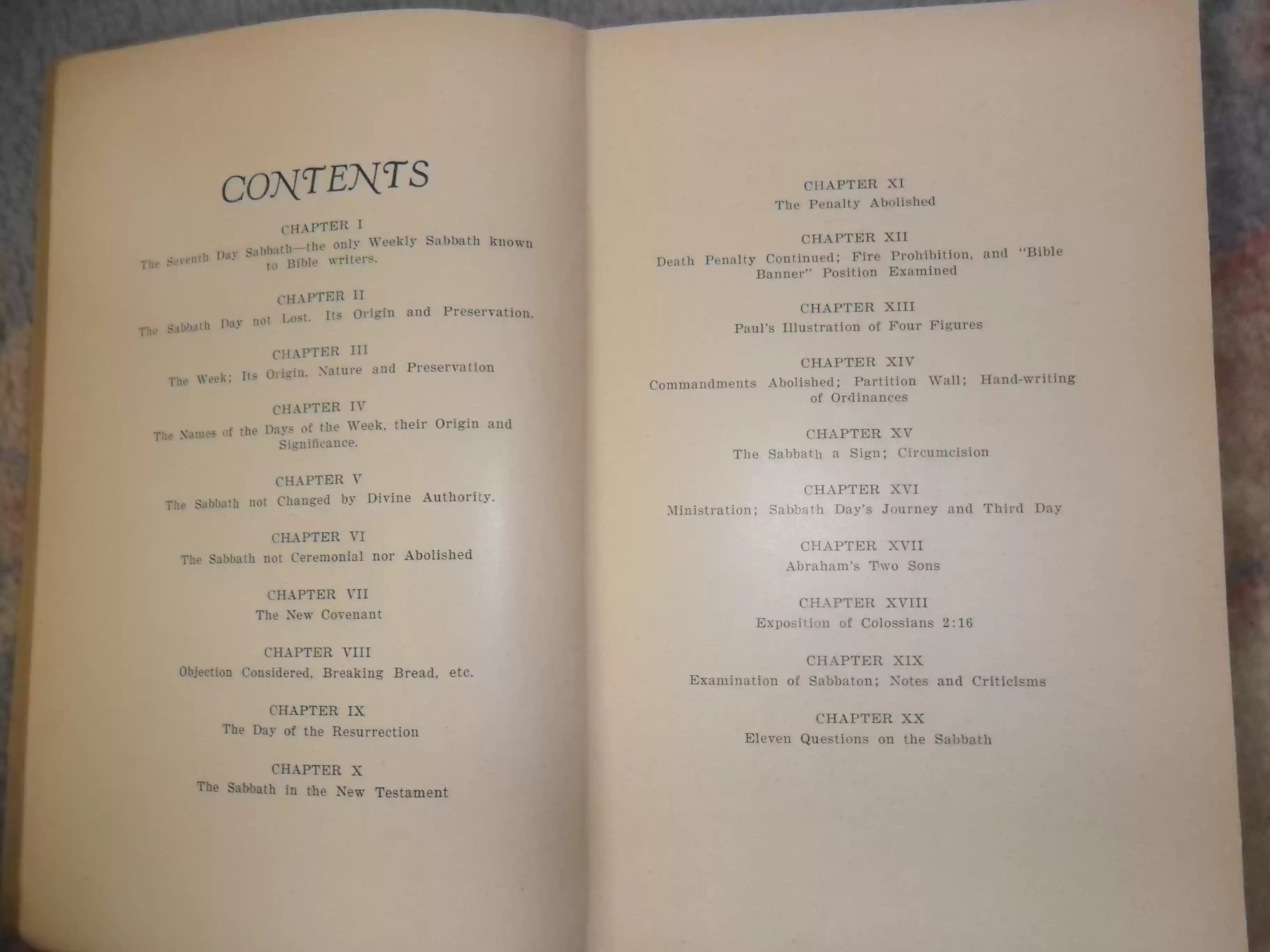 SAM_0510-Table of Contents of book written by Lois' great-grandfather, Andrew Ferguson Dugger.